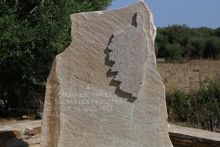 Stèle en hommage à Dominique Vincetti     
