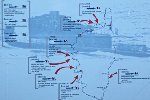 Carte des actions du sous-marin Casabianca Carte des actions du sous-marin Casabianca