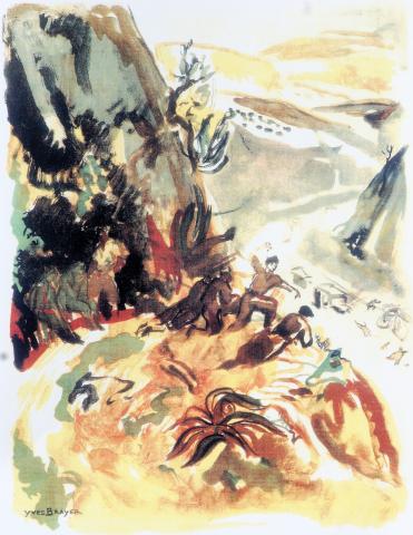 Dessin de l'attaque de Fautea L'attaque de Fautea