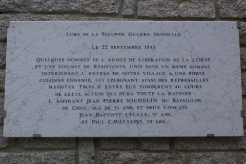 Plaque commémorative des combats de  Conca