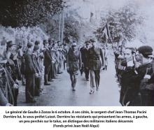 Le général de Gaulle à Zonza le 6 octobre 1943