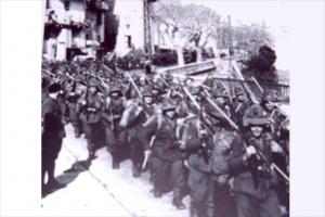 Les troupes italiennes à Bastia quartier Saint Joseph 